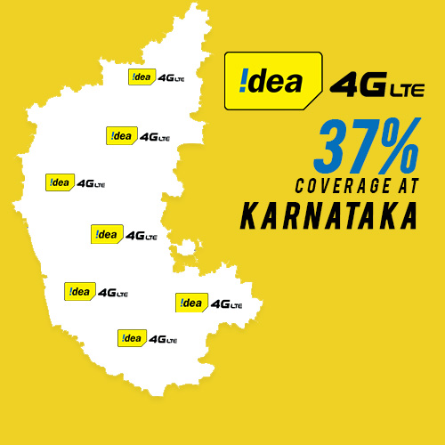 Idea 4G now covers 37% of Karnataka
