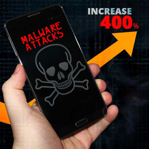 400% increase in smartphone malware attacks