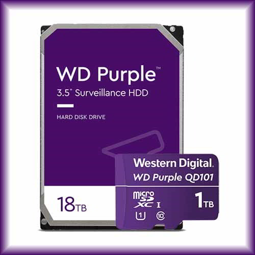 Western Digital boosts WD Purple Smart Video Solutions portfolio with 18TB HDD and 1TB microSD card