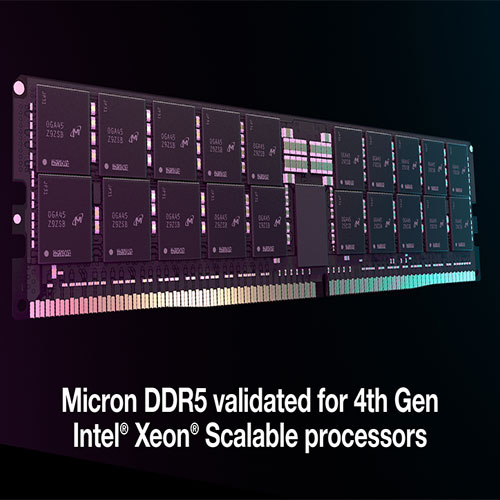 Micron DDR5 server memory portfolio offers increased performance and reliability for 4th gen Intel Xeon Scalable processor family