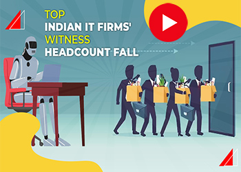 Top Indian IT firms' witness headcount fall