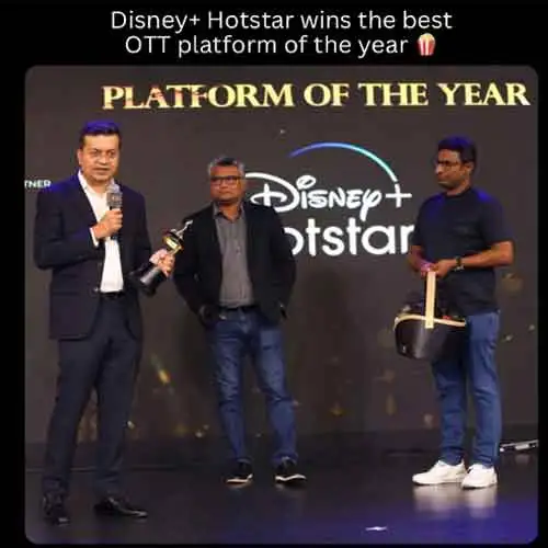 Disney+ Hotstar wins the Best OTT Platform of the year