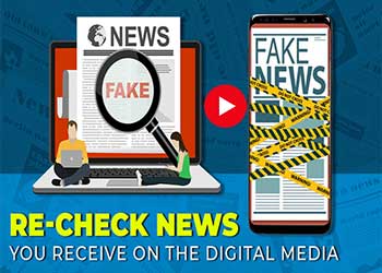 Re-check news you receive on the digital media