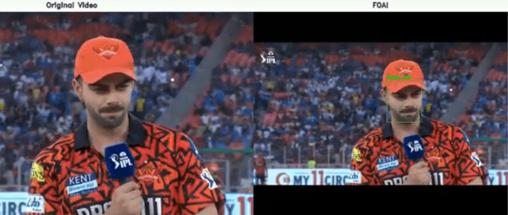 This deepfake video features Virat Kohli, with his face seamlessly overlaid onto Pat Cummins