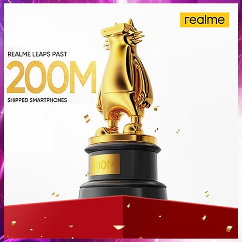 realme exceeds 200 million smartphone shipments worldwide