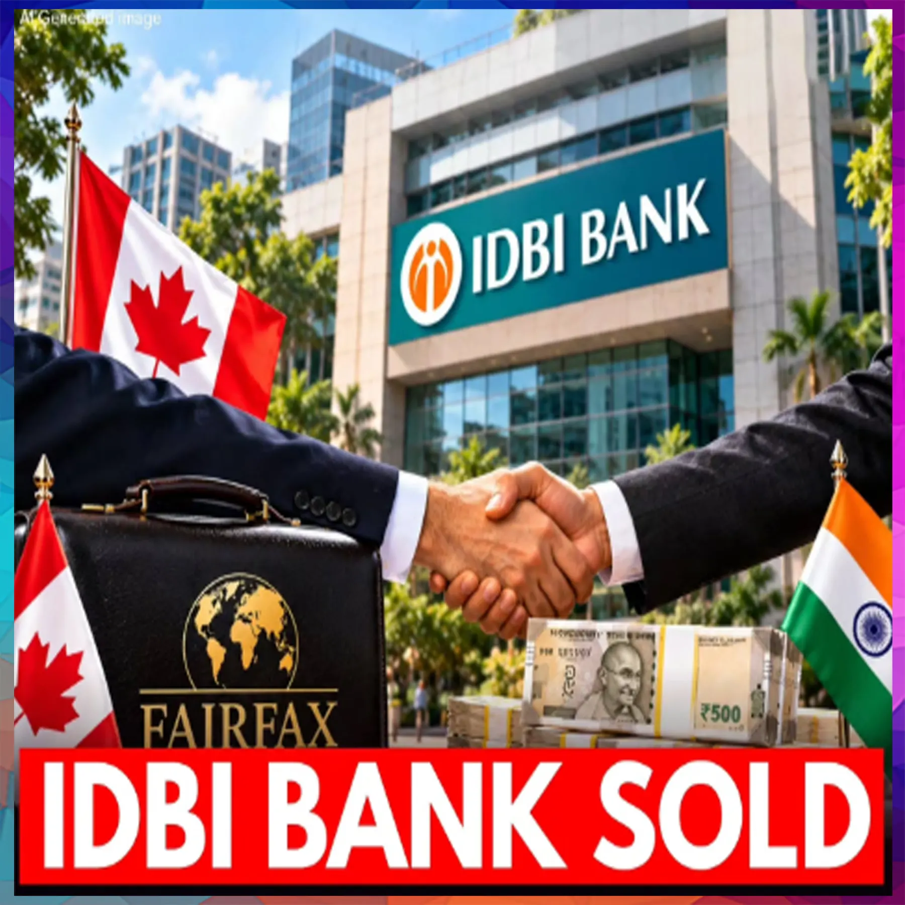 Canada-based Fairfax Financial to Acquire 60.72% Stake in IDBI Bank for Rs 52,878 Crore