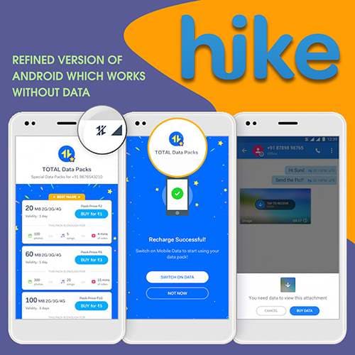 Hike introduces â€œTotalâ€ â€“ a refined version of Android which works without data