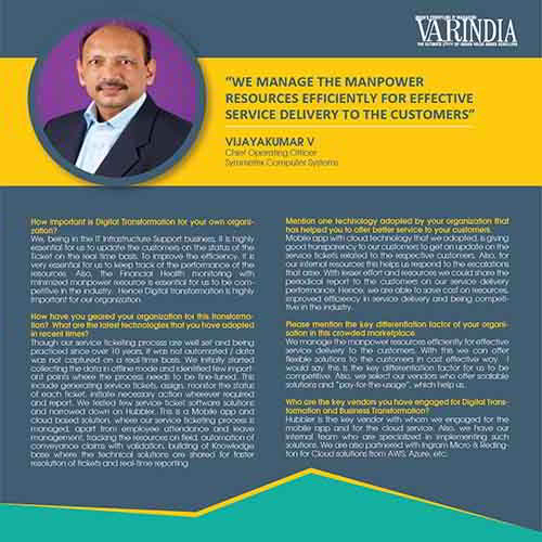 "We manage the manpower resources efficiently for effective service delivery to the customers"