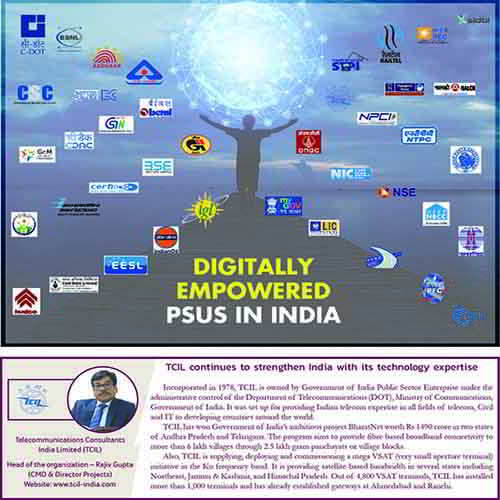 TCIL continues to strengthen India with its technology expertise Telecommunications Consultants India Limited (TCIL)