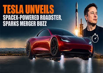 Tesla Unveils SpaceX-Powered Roadster, Sparks Merger Buzz