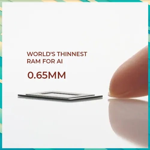 Samsung unveils the world's thinnest RAM for AI, measuring just 0.65mm