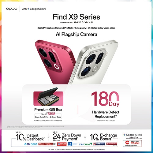 OPPO expands Find X9 lineup in India with new Velvet Red variant