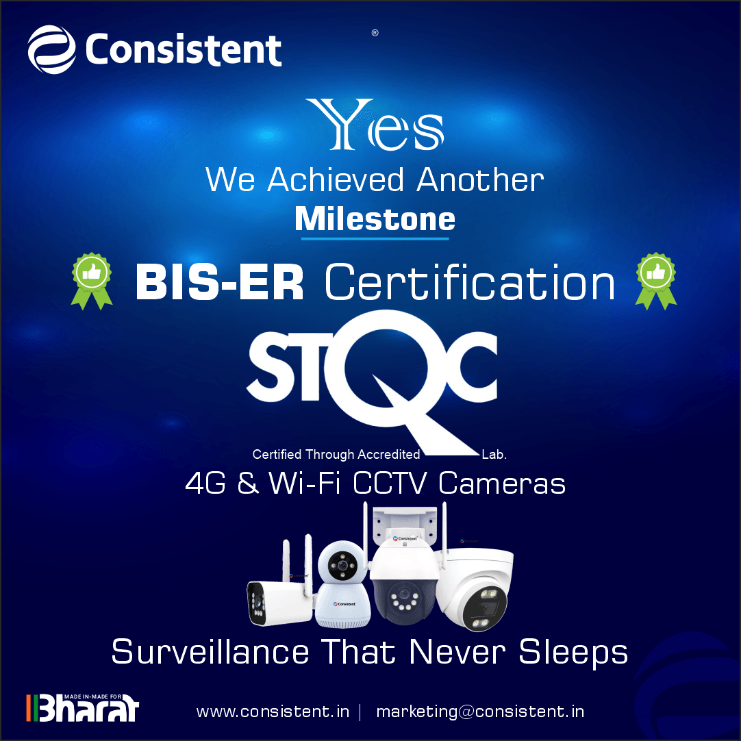 Consistent Infosystems achieves BIS-ER certification for surveillance solutions
