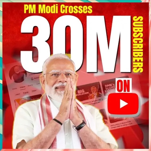 PM Modi tops global leaders with 30 million YouTube subscribers