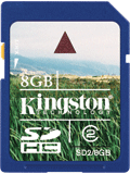 Kingston&rsquo;s Secure Digital High-Capacity (SDHC) Memory Cards 8 GB