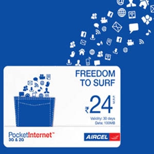 Aircel brings 1 GB 3G data at Rs 24