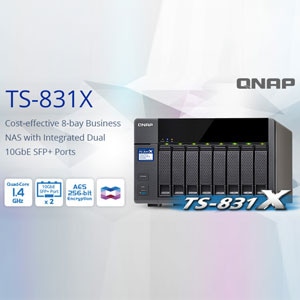 QNAP launches TS-831X NAS with 1.7 GHz CPU and 4GB RAM option