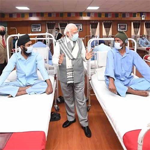 PM Modi visits jawans injured in face-off in Galwan Valley Clash