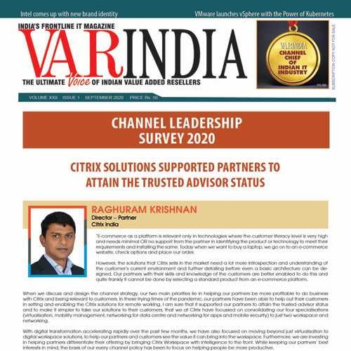Citrix solutions supported partners to attain the trusted advisor status: RAGHURAM KRISHNAN, Director â€“ Partner, Citrix India
