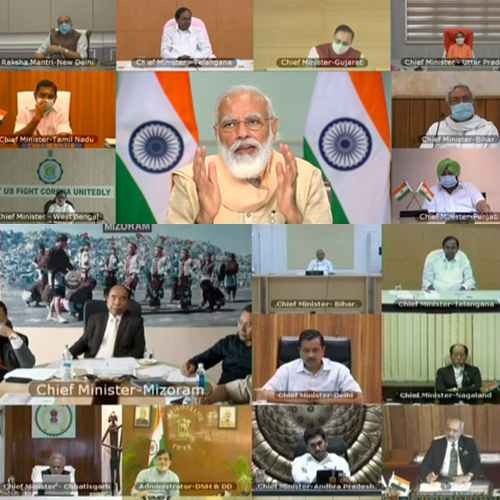 PM Modi chairs a meeting with the CM to review COVID status