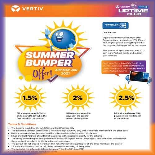 Vertiv India Announces ‘Summer Bumper 2021 Offer' Program