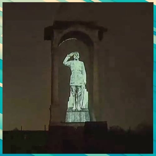PM Modi unveils Netaji Subhas Chandra Bose’s hologram statue in New Delhi