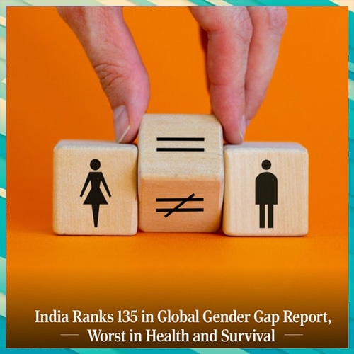 India positions at 135 in the Global Gender Gap Index