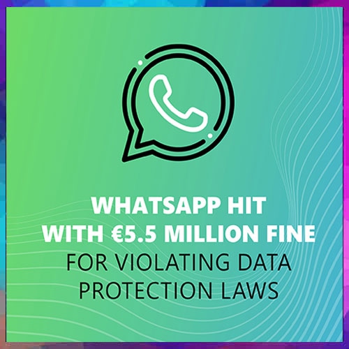 Irish commission fined WhatsApp €5.5 Mn for violating Data Protection Laws