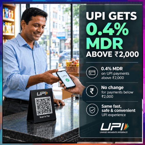 UPI Gets 0.4% MDR Above ₹2,000