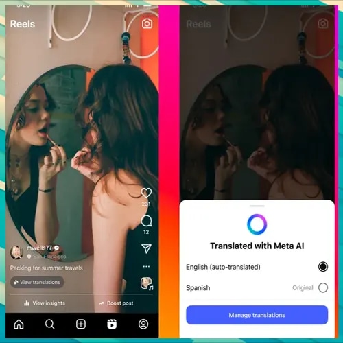 Meta rolls out AI voice translations for Reels supporting English and Spanish
