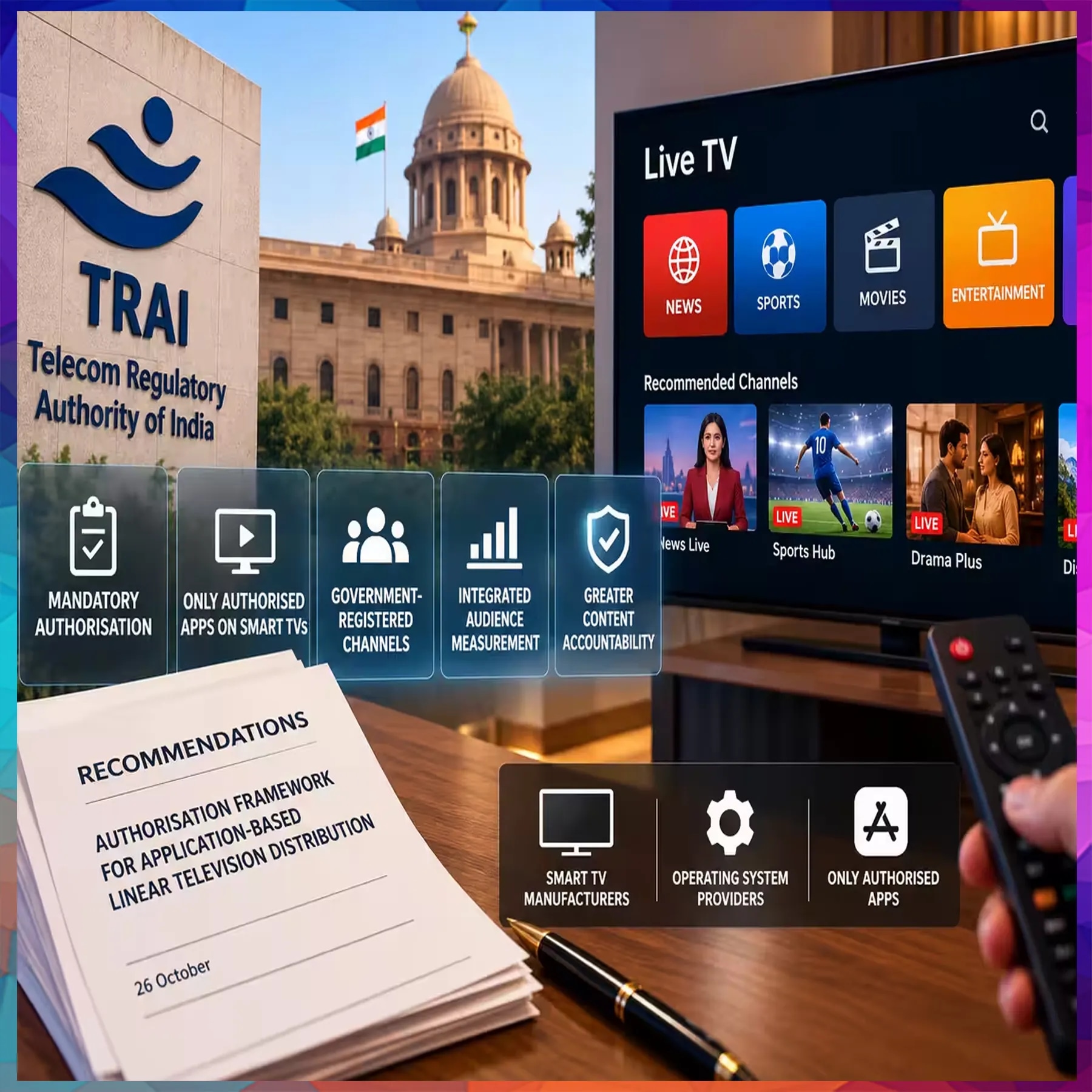 TRAI pushes for mandatory authorisation of apps that stream live TV channels
