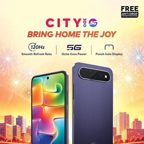 itel launches City 300 5G in India at ₹14,999, targeting young buyers seeking affordable 5G smartphone