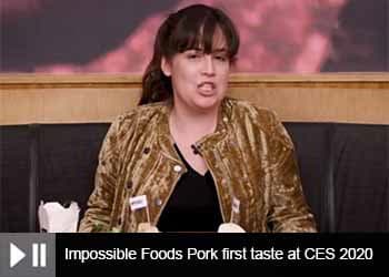 Impossible Foods Pork first taste at CES 2020