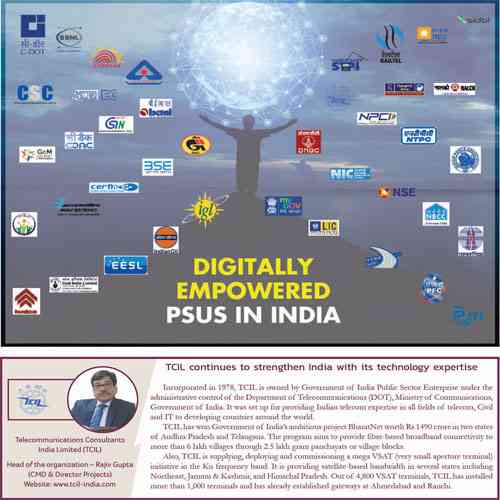 TCIL continues to strengthen India with its technology expertise Telecommunications Consultants India Limited (TCIL)