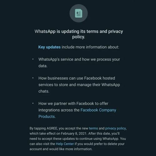 WhatsApp makes Facebook Data Sharing mandatory updating service & Privacy Policy