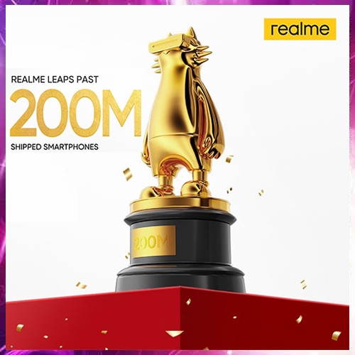 realme exceeds 200 million smartphone shipments worldwide
