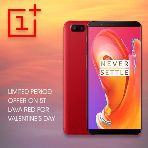 oneplus announces limited period offer on 5t lava red for valentines day