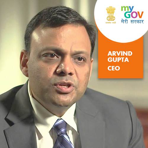 arvind gupta is the new ceo at mygov