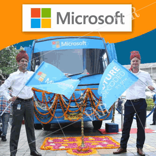 microsoft bus fitted with technologies for smbs come to mumbai