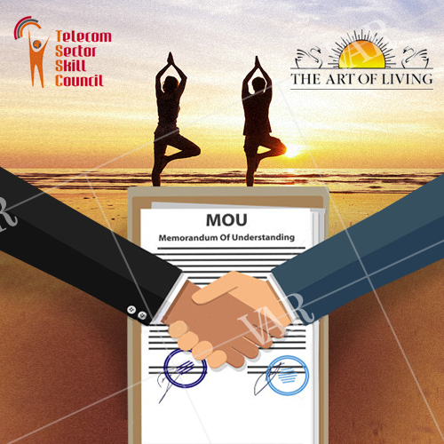 telecom sector skill council signs mou with the art of living to provide skill training