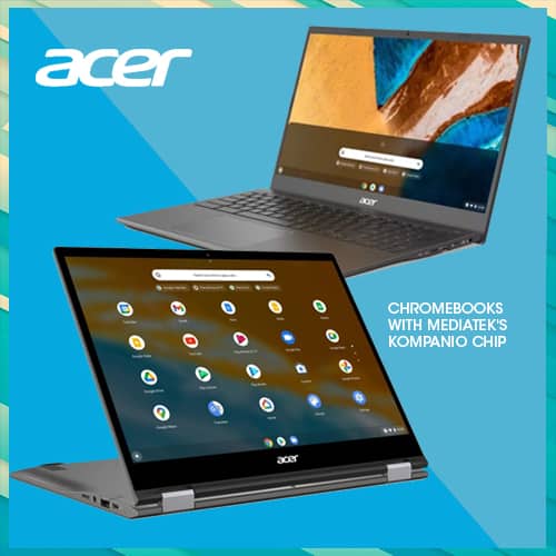 Acer launches new Chromebooks with Mediatek's Kompanio chip