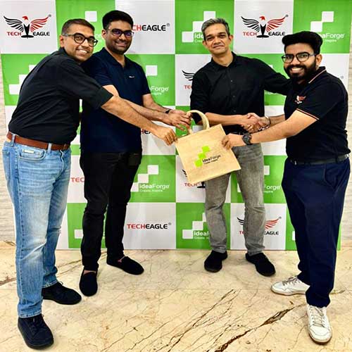 TECHEAGLE and ideaForge Partner to Boost UAV Innovation; ideaForge Invests in Bridge Round