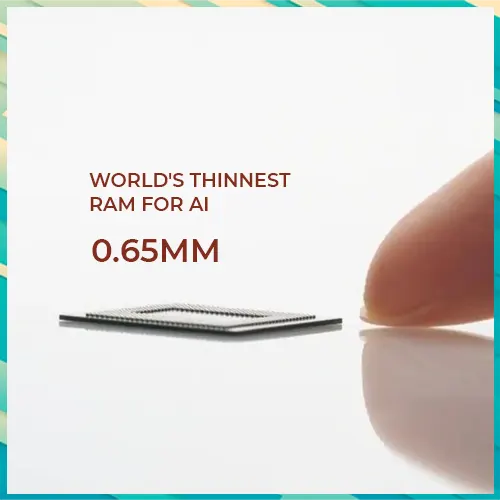 Samsung unveils the world's thinnest RAM for AI, measuring just 0.65mm
