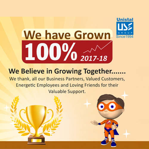 Unistal achieves over 100% Revenue Growth in FY 17-18