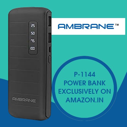 Ambrane debuts P-1144 Power Bank exclusively on Amazon.in Ambrane debuts P-1144 Power Bank exclusively on Amazon.in