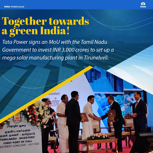 Tata Power to invest in solar cell & module manufacturing unit in Tamil Nadu Tata Power to invest in solar cell & module manufacturing unit in Tamil Nadu