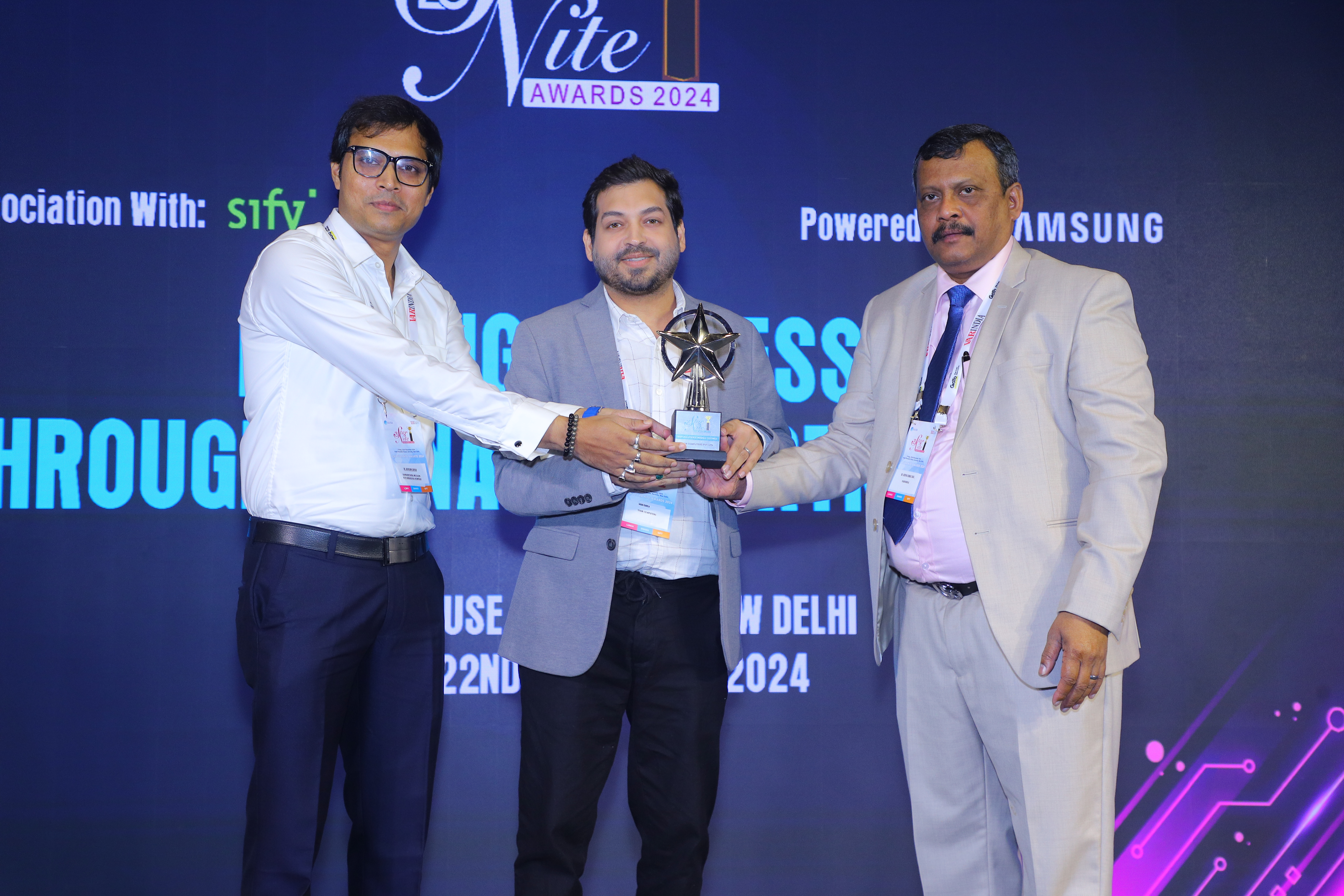 Eminent VARs of the Year 2024 Awards in the Category of - Best Solution & Service Partner: Team Computers Pvt. Ltd.