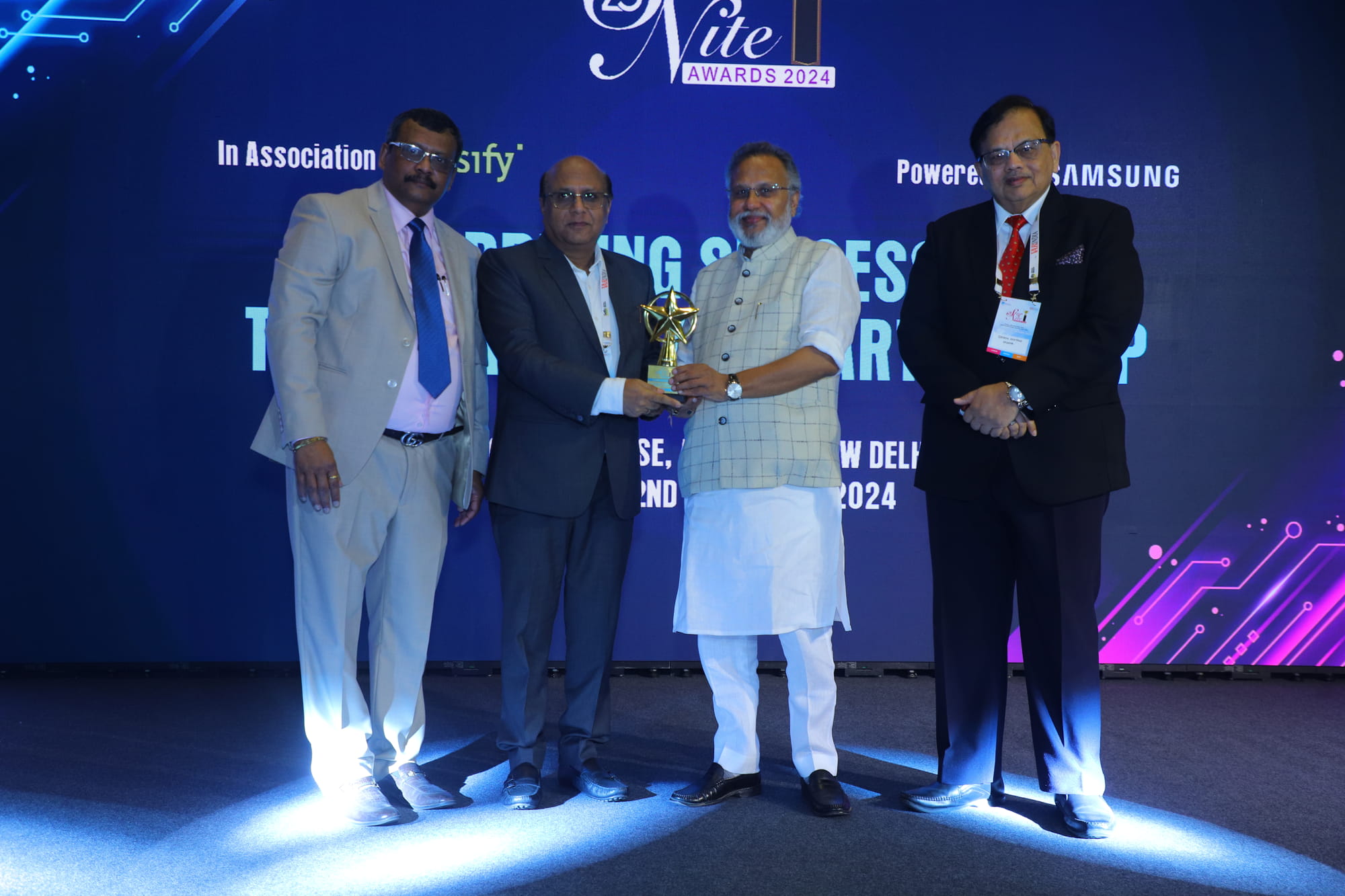 PCAIT from Delhi to receiving the IT Associations Award  in the Star Nite Awards 2024