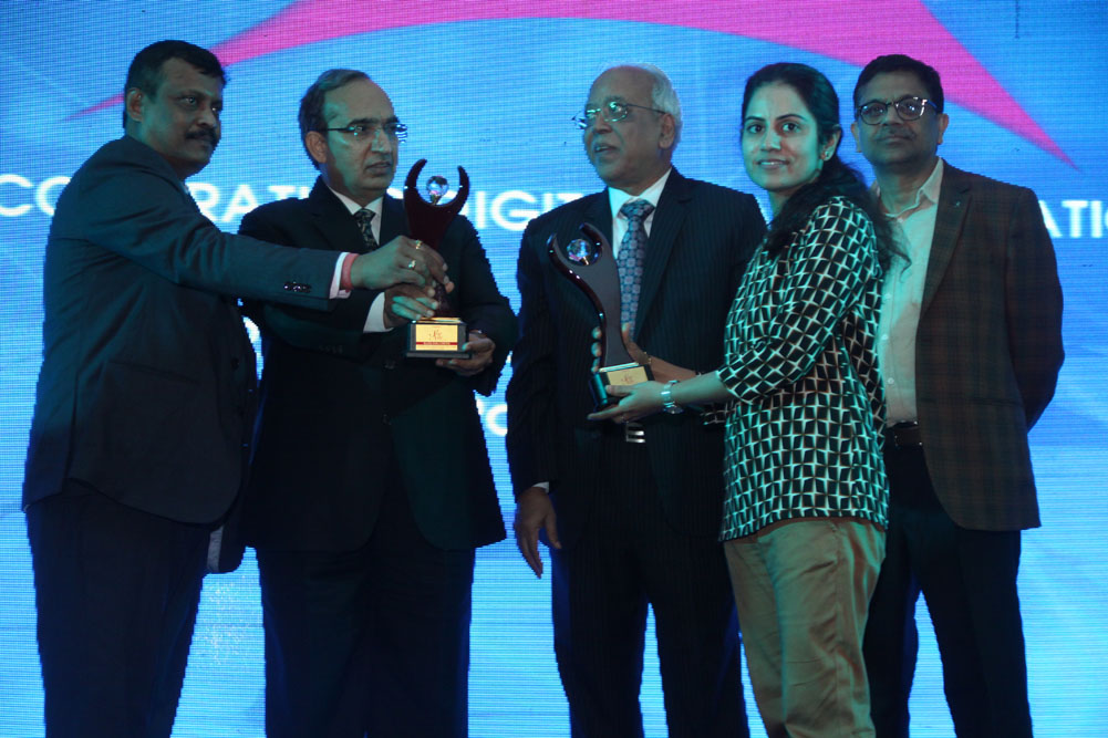 D-link India  receiving the award for Best Networking Switch Company & Editor's Choice Award For Best Structure Cabling Vendor at 17th Star Nite Award