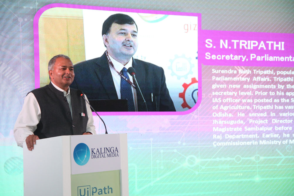 Shri. S. N.Tripathi, Secretary, Parliamentary Affairs-Govt. Of India addressing the audience at 17th Star Nite Awards 2018.